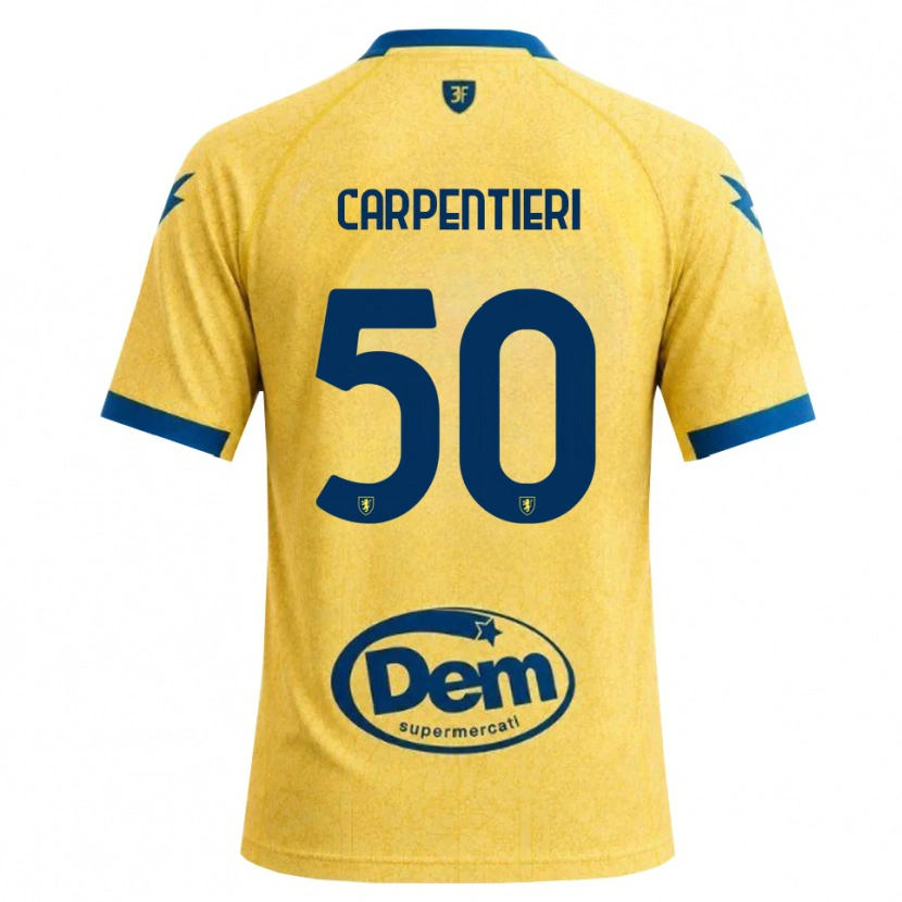 Danxen Criança Camisola Christian Carpentieri #50 Caqui Preto Azul Principal 2026/27 Camisa