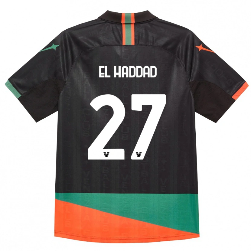 Danxen Criança Camisola Saad El Haddad #27 Preto Laranja Verde Principal 2026/27 Camisa