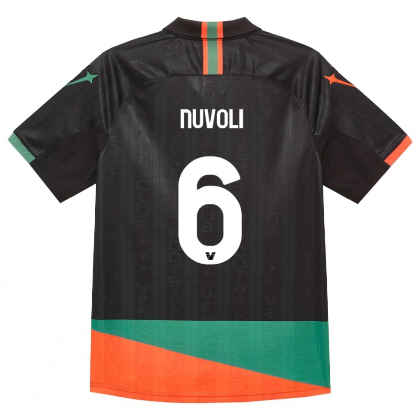 Danxen Criança Camisola Francesco Nuvoli #6 Preto Laranja Verde Principal 2026/27 Camisa