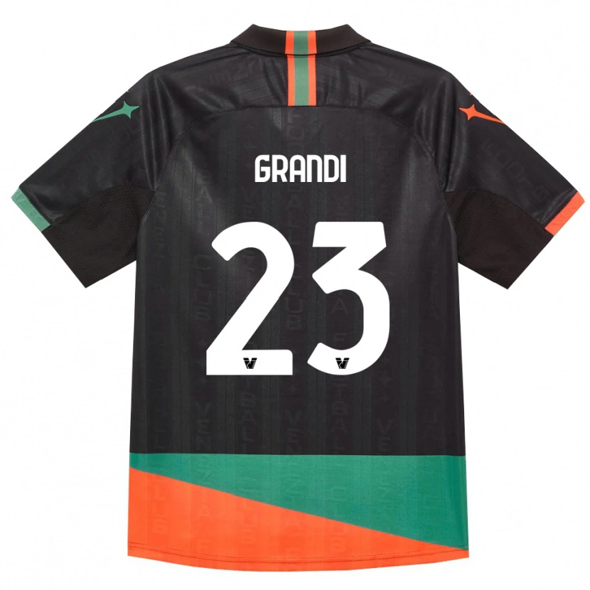 Danxen Criança Camisola Matteo Grandi #23 Preto Laranja Verde Principal 2026/27 Camisa