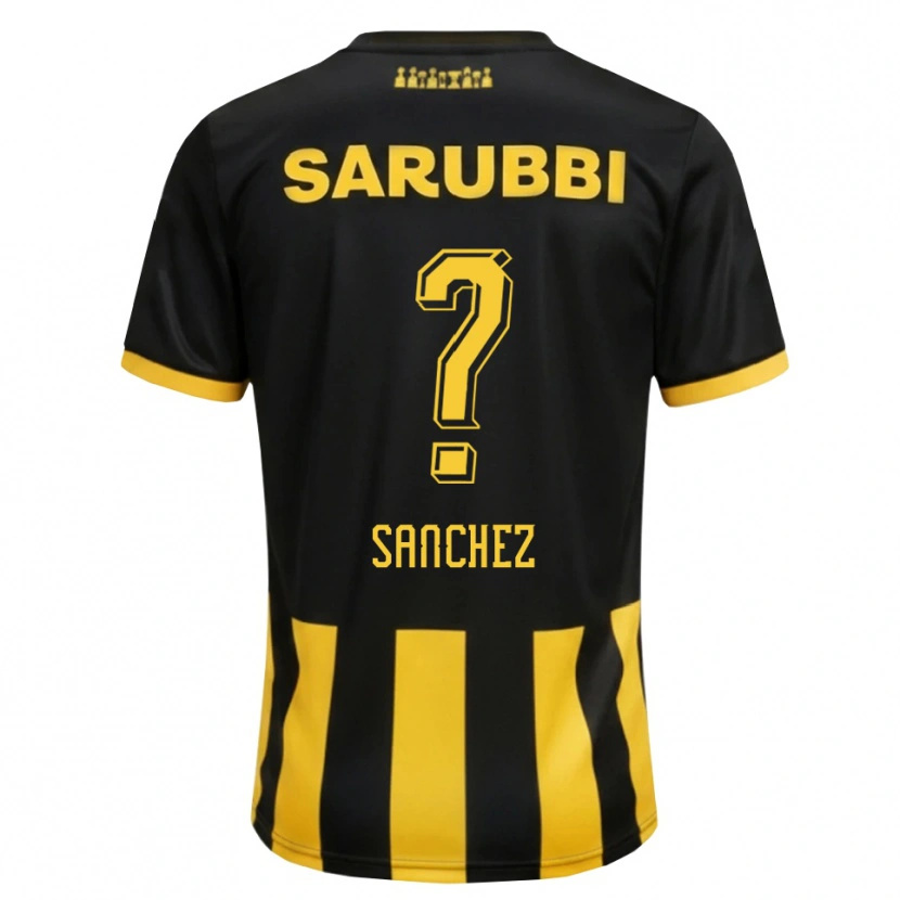 Danxen Criança Camisola Juan Sanchez #0 Preto Amarelo Principal 2026/27 Camisa