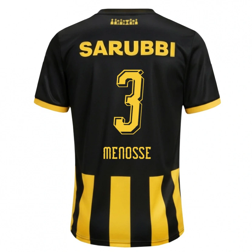 Danxen Criança Camisola Hernán Menosse #3 Preto Amarelo Principal 2026/27 Camisa