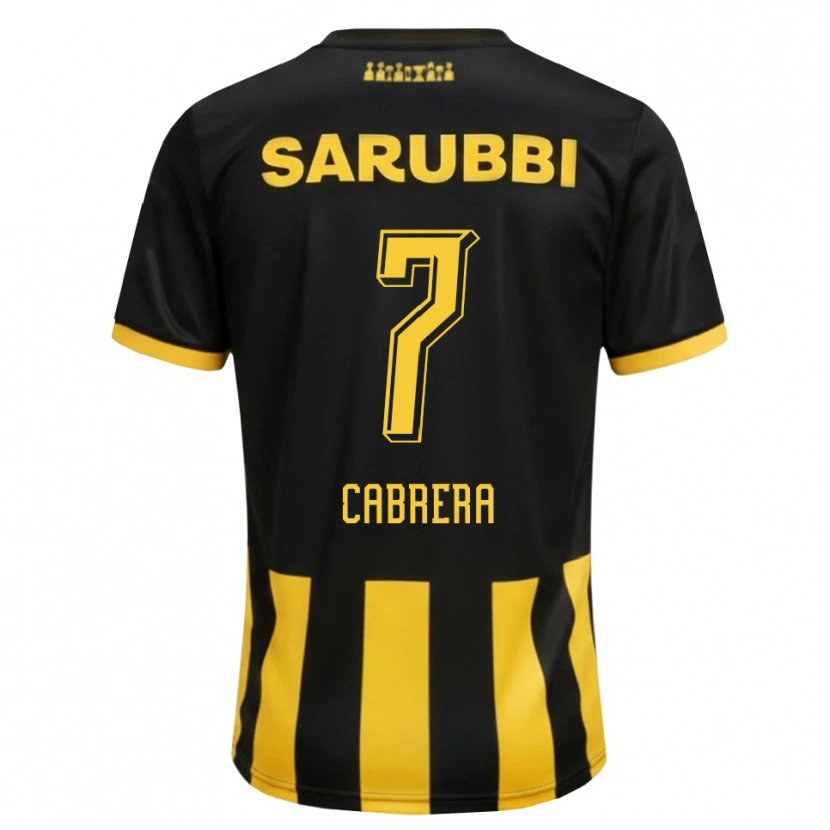 Danxen Criança Camisola Javier Cabrera #7 Preto Amarelo Principal 2026/27 Camisa