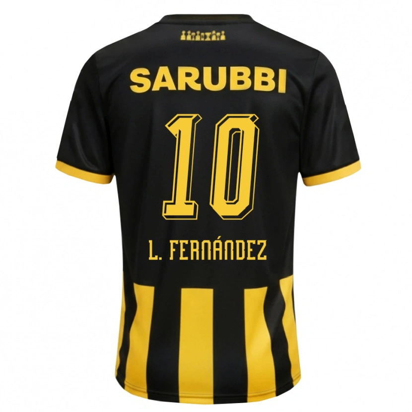 Danxen Criança Camisola Leonardo Fernández #10 Preto Amarelo Principal 2026/27 Camisa