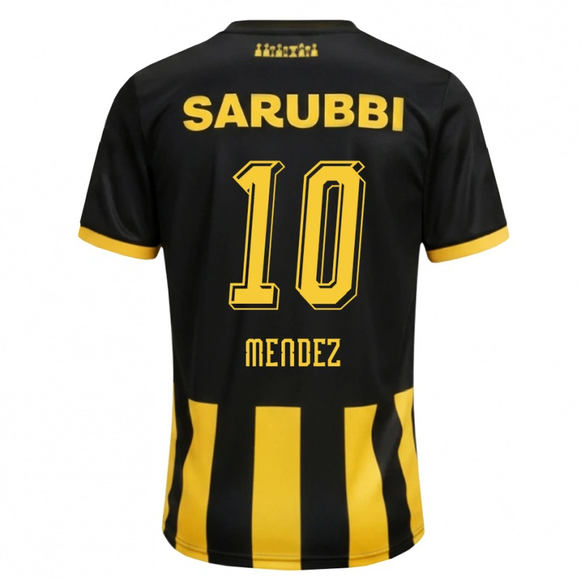 Danxen Criança Camisola Kevin Méndez #10 Preto Amarelo Principal 2026/27 Camisa
