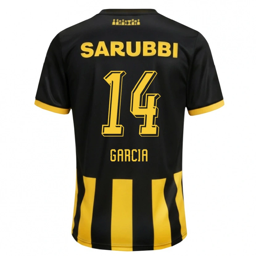 Danxen Criança Camisola Damián García #14 Preto Amarelo Principal 2026/27 Camisa