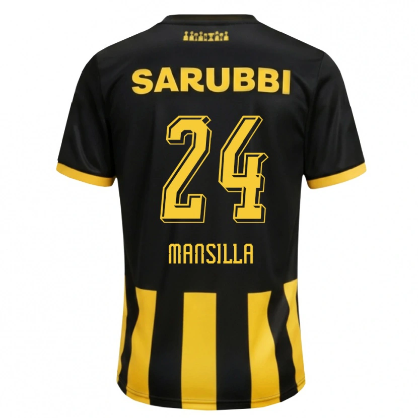 Danxen Criança Camisola Brian Mansilla #24 Preto Amarelo Principal 2026/27 Camisa