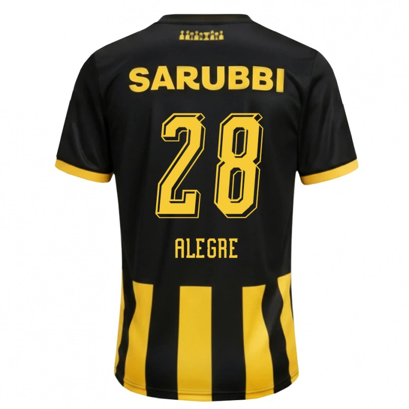 Danxen Criança Camisola Ignacio Alegre #28 Preto Amarelo Principal 2026/27 Camisa