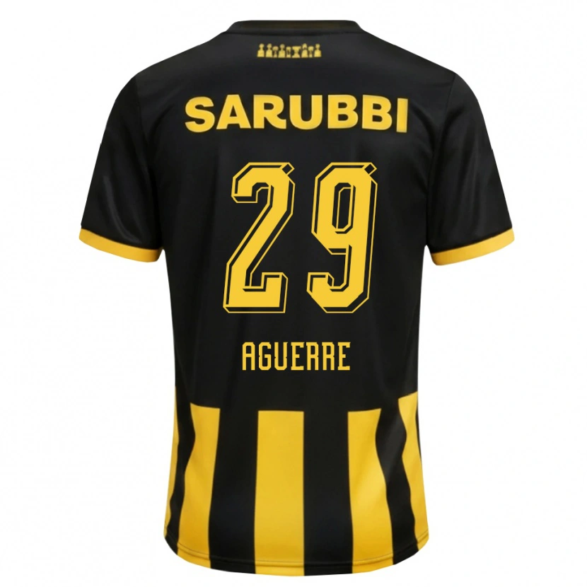 Danxen Criança Camisola Washington Aguerre #29 Preto Amarelo Principal 2026/27 Camisa