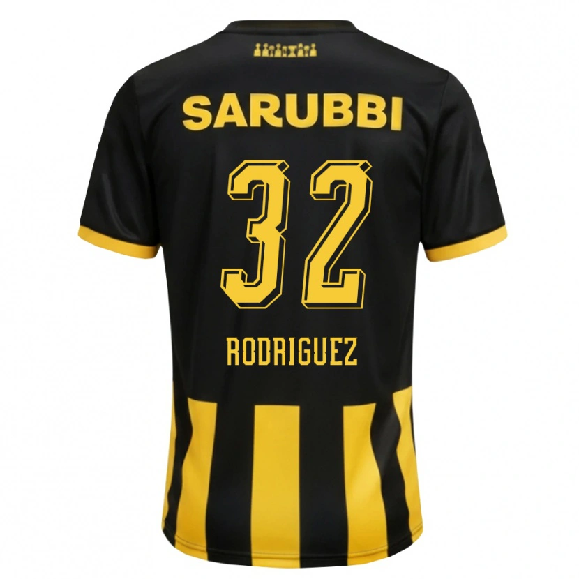 Danxen Criança Camisola Randall Rodríguez #32 Preto Amarelo Principal 2026/27 Camisa