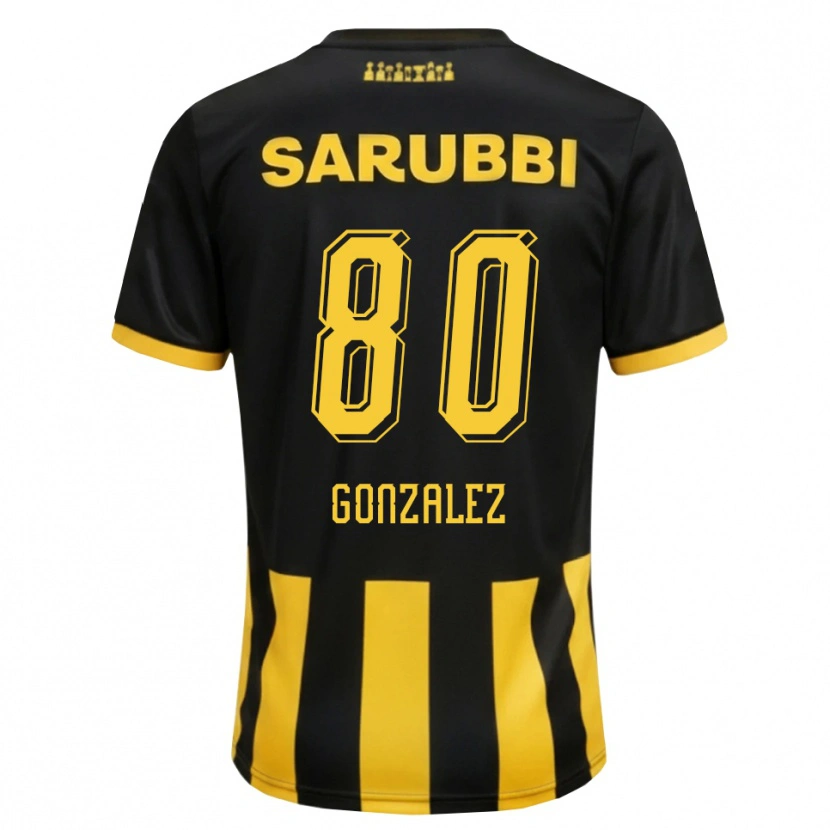Danxen Criança Camisola Franco González #80 Preto Amarelo Principal 2026/27 Camisa