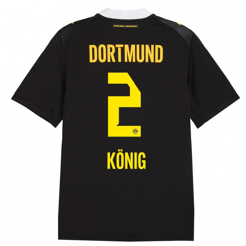 Danxen Criança Camisola Niklas König #2 Preto Vermelho Amarelo Alternativa 2026/27 Camisa