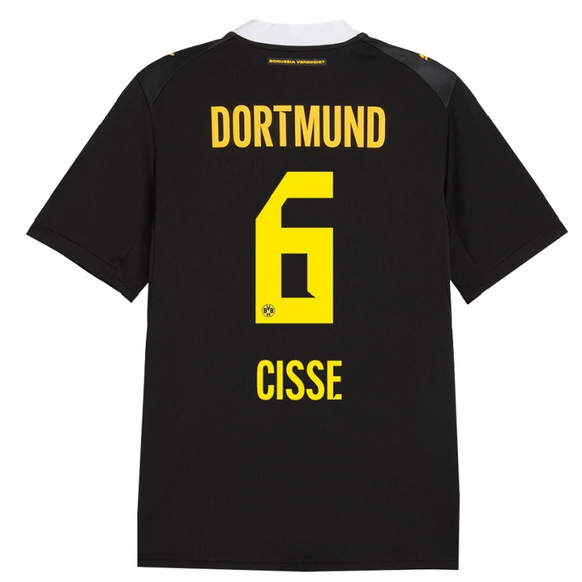 Danxen Criança Camisola Faroukou Cisse #6 Preto Vermelho Amarelo Alternativa 2026/27 Camisa