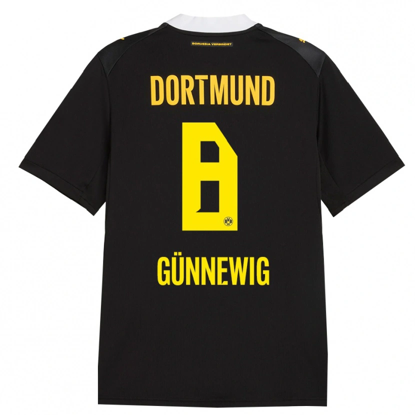 Danxen Criança Camisola Noreen Günnewig #8 Preto Vermelho Amarelo Alternativa 2026/27 Camisa