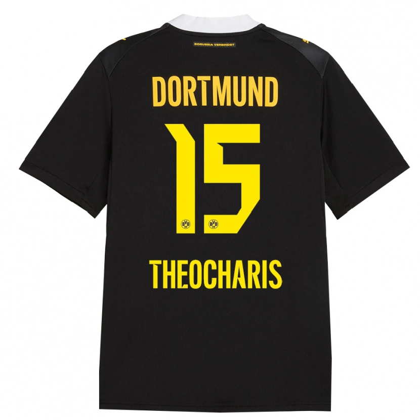 Danxen Criança Camisola Elefterios Theocharis #15 Preto Vermelho Amarelo Alternativa 2026/27 Camisa