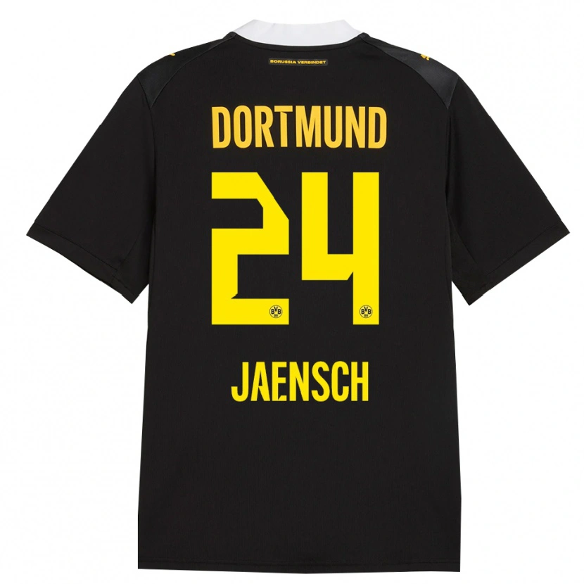 Danxen Criança Camisola Johann Jaensch #24 Preto Vermelho Amarelo Alternativa 2026/27 Camisa