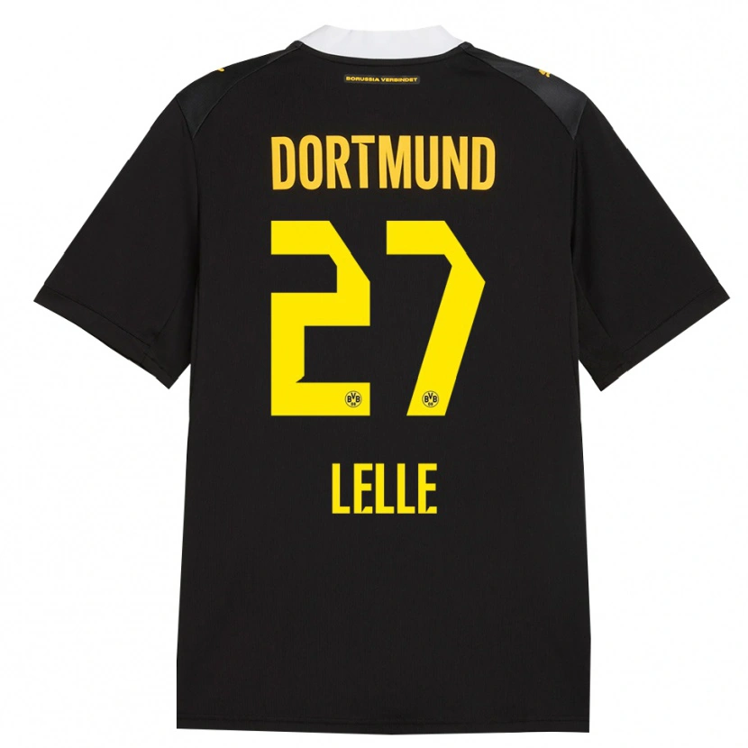 Danxen Criança Camisola David Lelle #27 Preto Vermelho Amarelo Alternativa 2026/27 Camisa