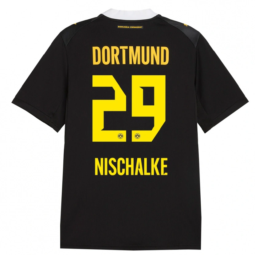 Danxen Criança Camisola Jermain Nischalke #29 Preto Vermelho Amarelo Alternativa 2026/27 Camisa
