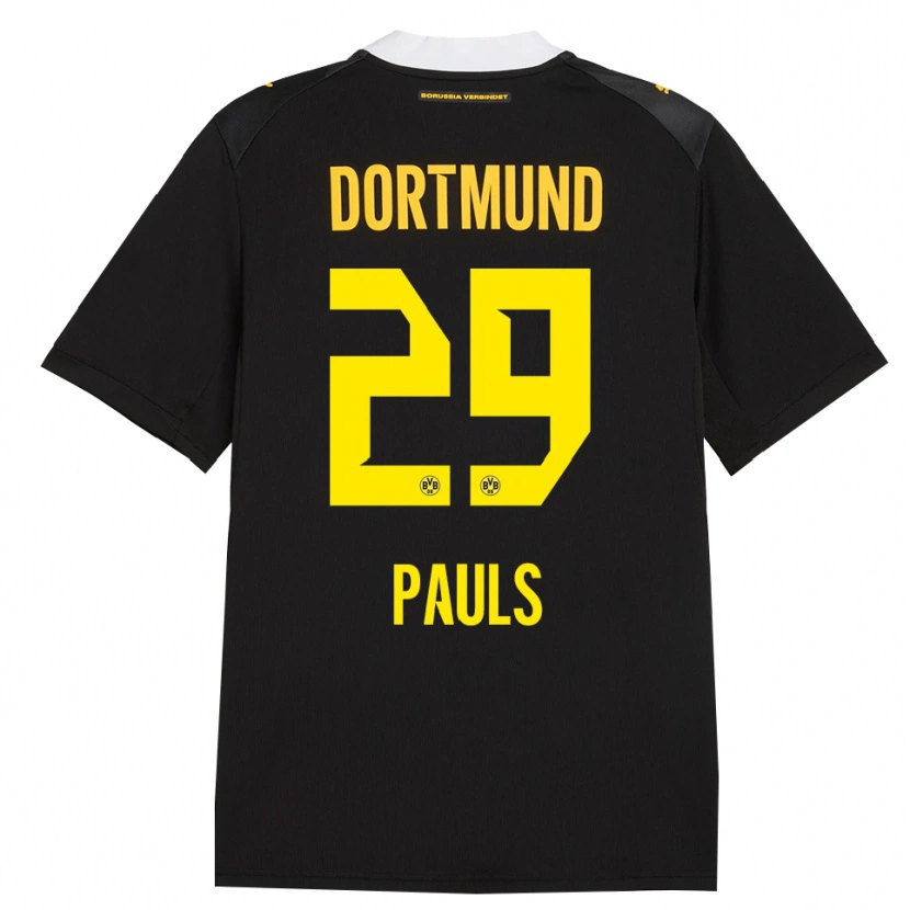 Danxen Criança Camisola Emilia Pauls #29 Preto Vermelho Amarelo Alternativa 2026/27 Camisa