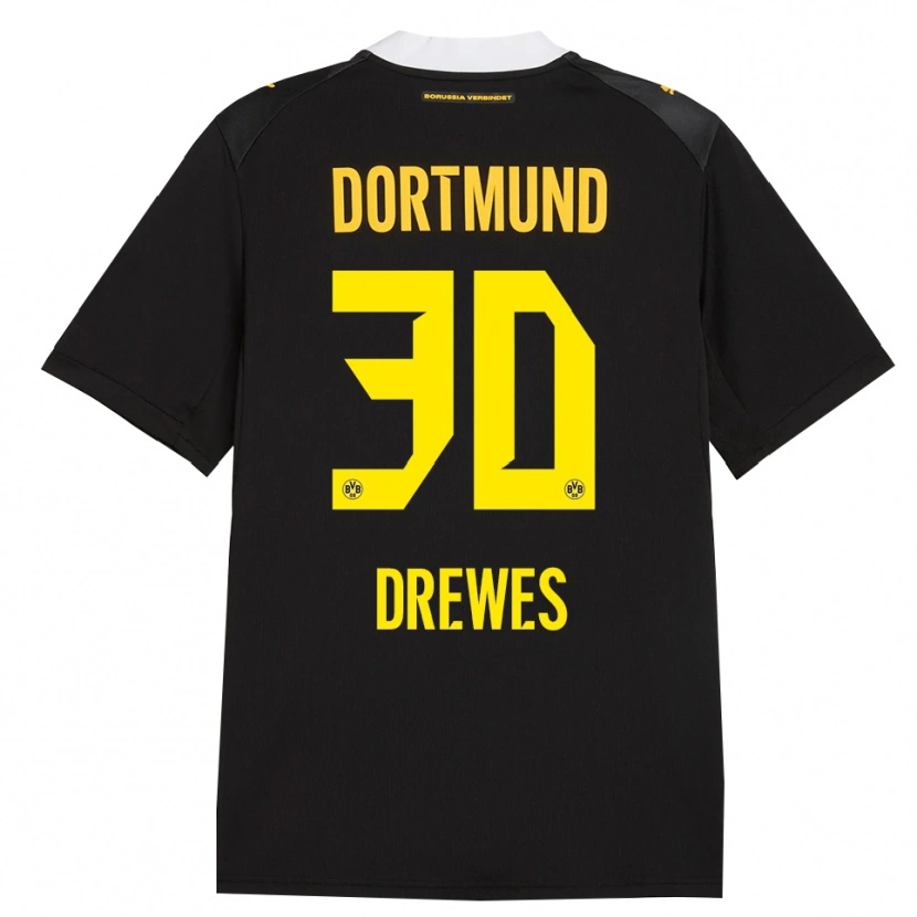 Danxen Criança Camisola Patrick Drewes #30 Preto Vermelho Amarelo Alternativa 2026/27 Camisa