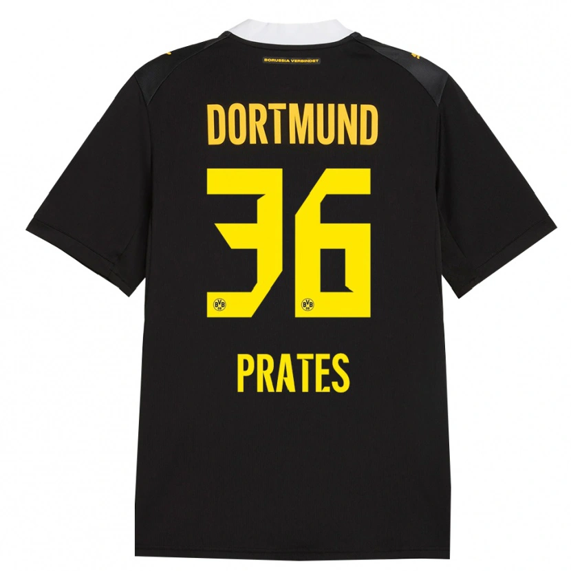 Danxen Criança Camisola Kauã Prates #36 Preto Vermelho Amarelo Alternativa 2026/27 Camisa