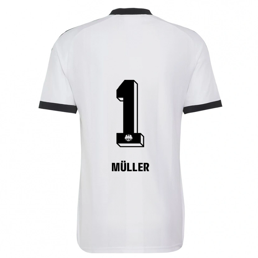 Danxen Criança Camisola Laurin Müller #1 Branco Preto Alternativa 2026/27 Camisa