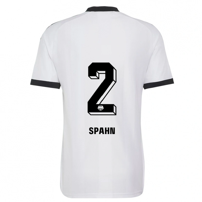 Danxen Criança Camisola Maurice Spahn #2 Branco Preto Alternativa 2026/27 Camisa