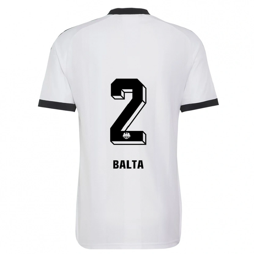 Danxen Criança Camisola Sahin Balta #2 Branco Preto Alternativa 2026/27 Camisa