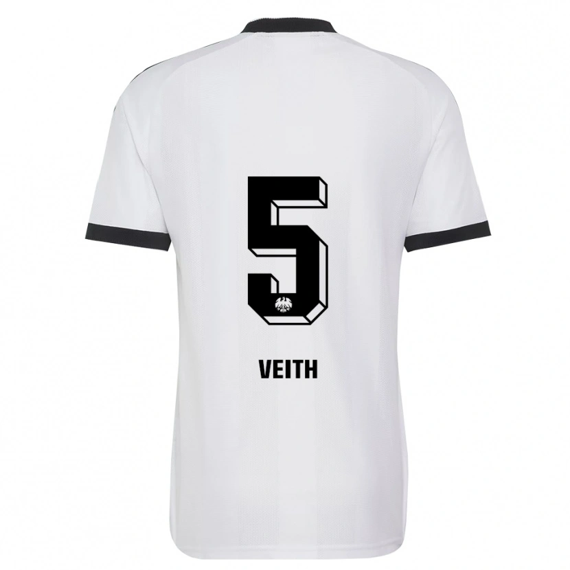 Danxen Criança Camisola Titus Veith #5 Branco Preto Alternativa 2026/27 Camisa