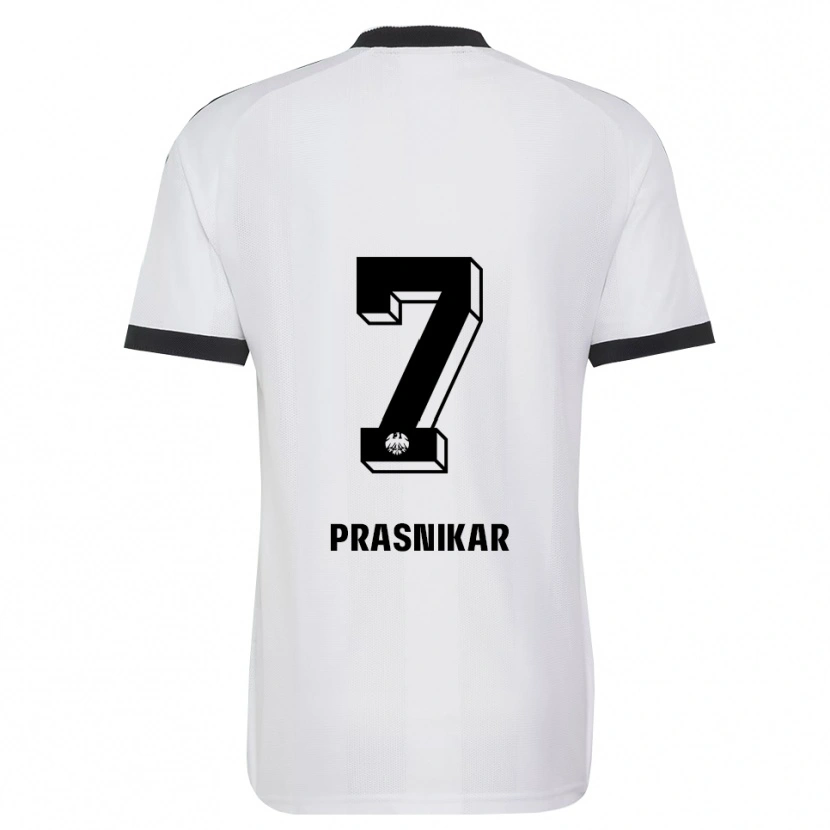 Danxen Criança Camisola Lara Prasnikar #7 Branco Preto Alternativa 2026/27 Camisa