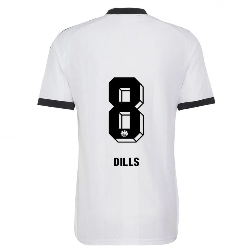 Danxen Criança Camisola Marvin Dills #8 Branco Preto Alternativa 2026/27 Camisa