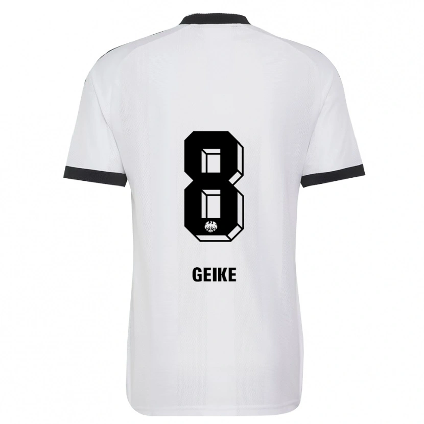 Danxen Criança Camisola Jonah Geike #8 Branco Preto Alternativa 2026/27 Camisa