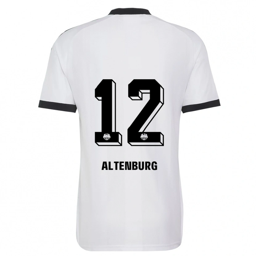 Danxen Criança Camisola Lina Altenburg #12 Branco Preto Alternativa 2026/27 Camisa