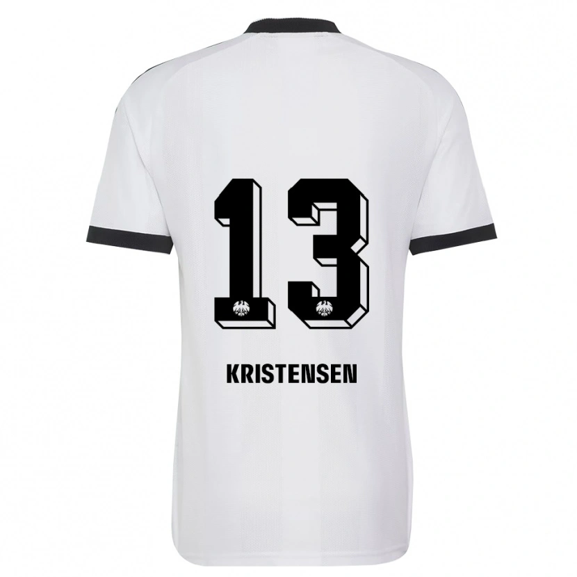 Danxen Criança Camisola Rasmus Kristensen #13 Branco Preto Alternativa 2026/27 Camisa