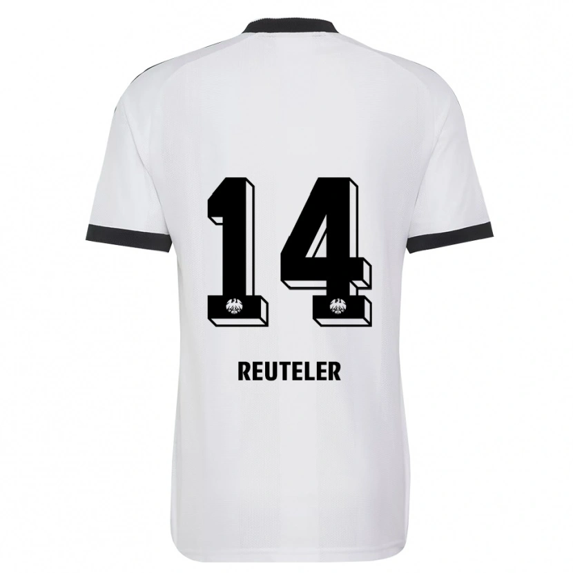 Danxen Criança Camisola Geraldine Reuteler #14 Branco Preto Alternativa 2026/27 Camisa