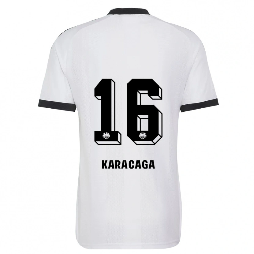 Danxen Criança Camisola Tom Karacaga #16 Branco Preto Alternativa 2026/27 Camisa