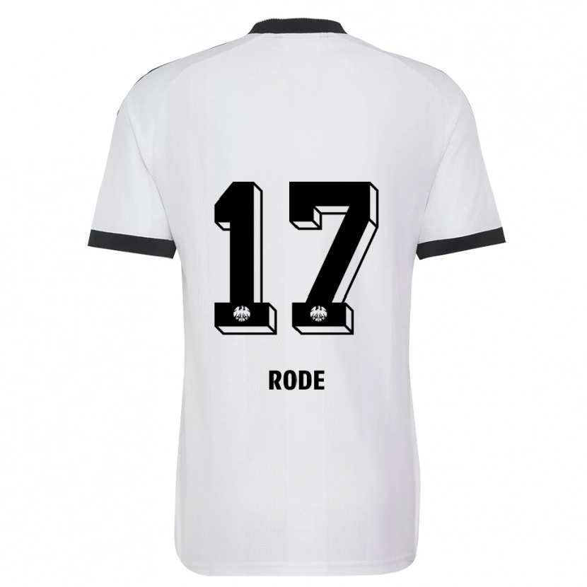 Danxen Criança Camisola Sebastian Rode #17 Branco Preto Alternativa 2026/27 Camisa