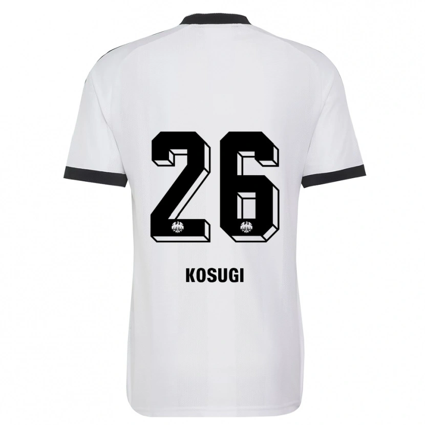 Danxen Criança Camisola Keita Kosugi #26 Branco Preto Alternativa 2026/27 Camisa