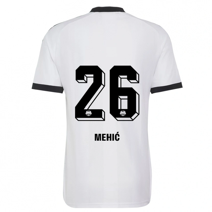 Danxen Criança Camisola Liam Mehić #26 Branco Preto Alternativa 2026/27 Camisa
