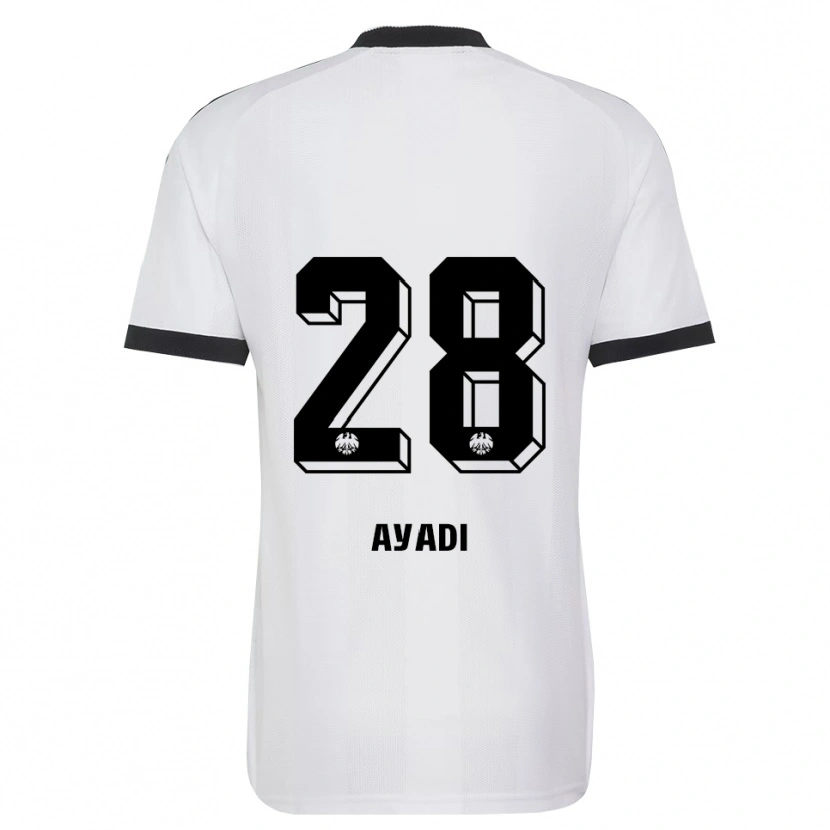 Danxen Criança Camisola Akram Ayadi #28 Branco Preto Alternativa 2026/27 Camisa