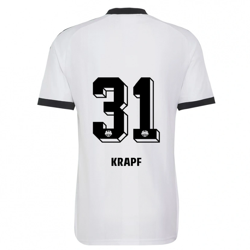 Danxen Criança Camisola Maximilian Krapf #31 Branco Preto Alternativa 2026/27 Camisa
