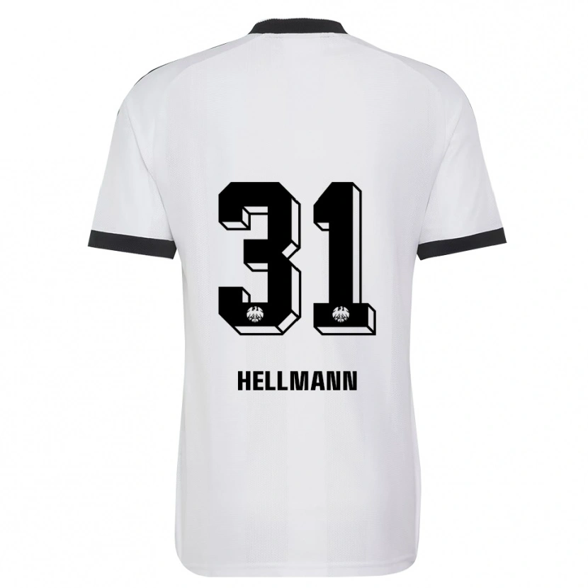Danxen Criança Camisola Melvin Hellmann #31 Branco Preto Alternativa 2026/27 Camisa