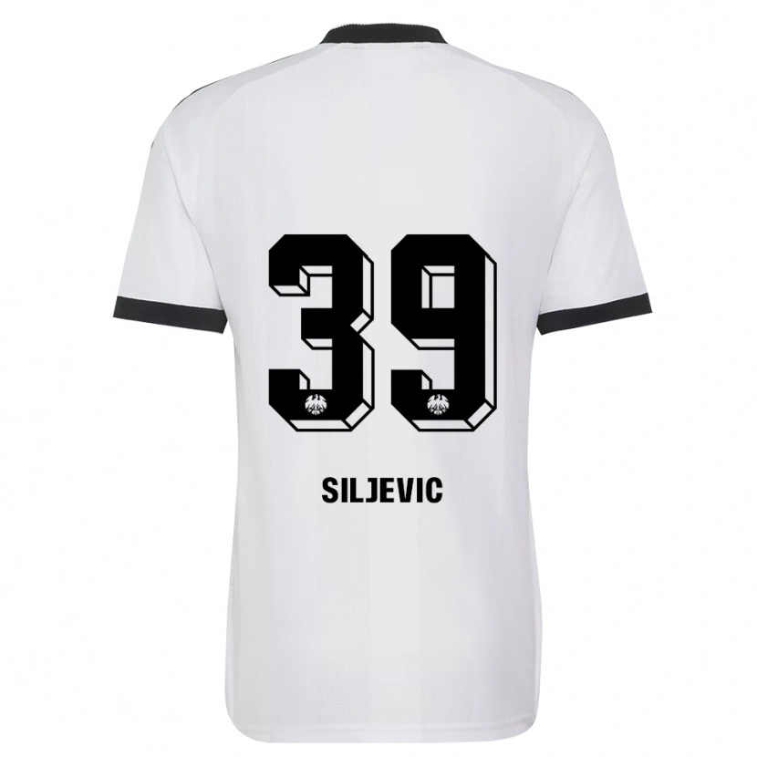 Danxen Criança Camisola Amil Siljevic #39 Branco Preto Alternativa 2026/27 Camisa