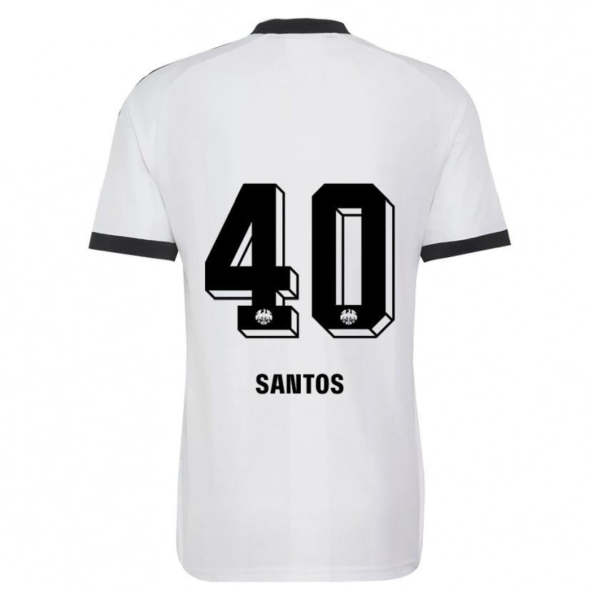 Danxen Criança Camisola Kauã Santos #40 Branco Preto Alternativa 2026/27 Camisa