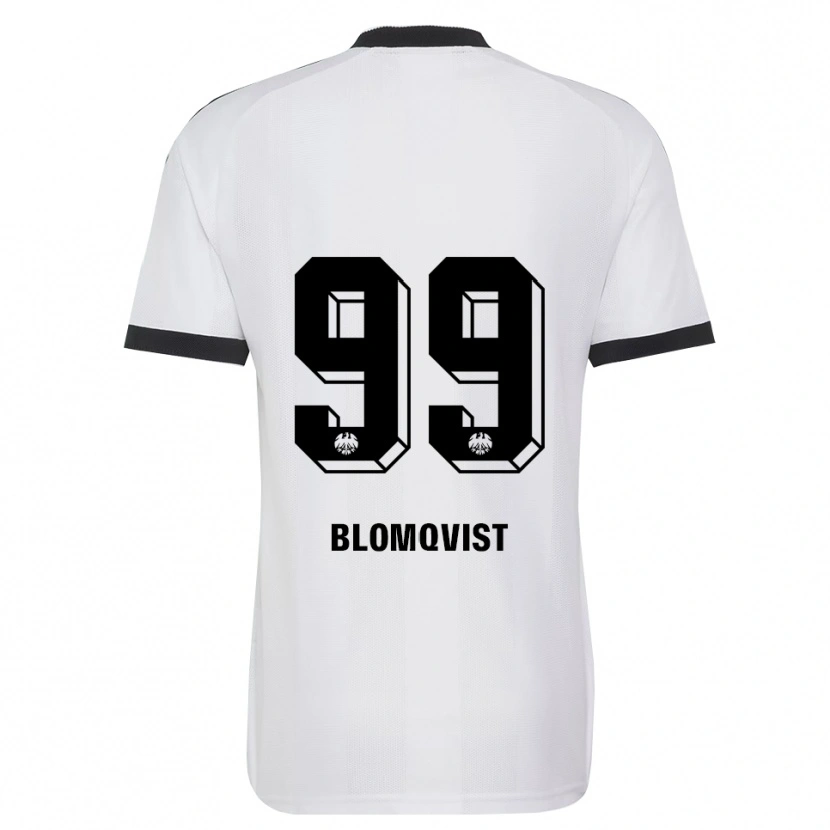 Danxen Criança Camisola Rebecka Blomqvist #99 Branco Preto Alternativa 2026/27 Camisa