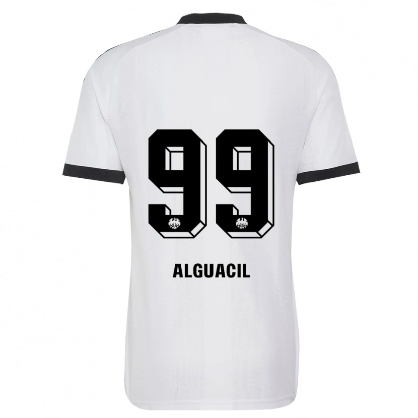 Danxen Criança Camisola Ainhoa Alguacil #99 Branco Preto Alternativa 2026/27 Camisa