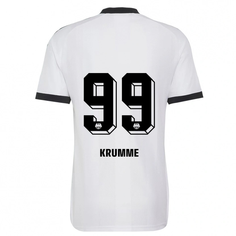 Danxen Criança Camisola Janne Krumme #99 Branco Preto Alternativa 2026/27 Camisa