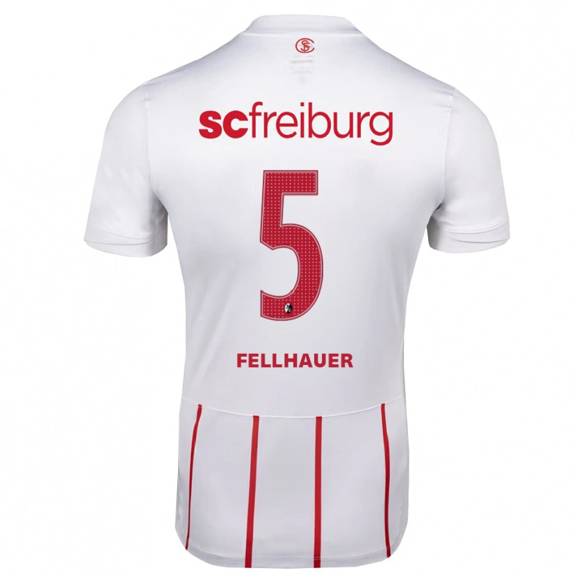 Danxen Criança Camisola Kim Fellhauer #5 Branco Vermelho Amarelo Alternativa 2026/27 Camisa