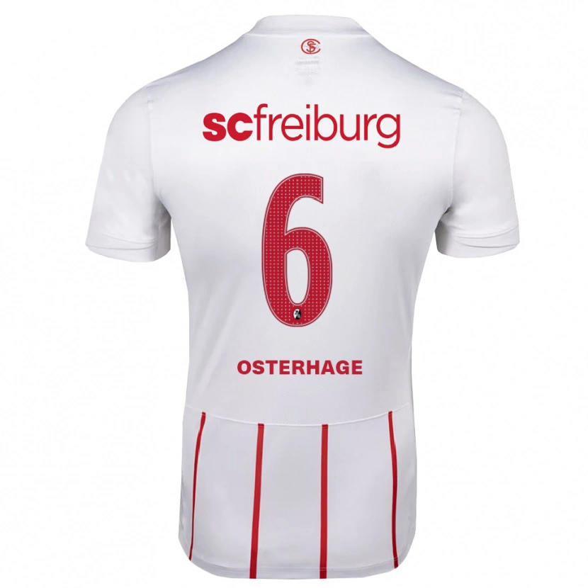 Danxen Criança Camisola Patrick Osterhage #6 Branco Vermelho Amarelo Alternativa 2026/27 Camisa