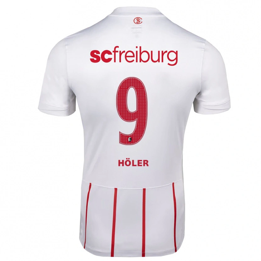 Danxen Criança Camisola Lucas Höler #9 Branco Vermelho Amarelo Alternativa 2026/27 Camisa